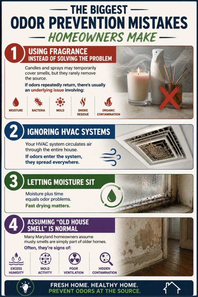 infograph showing the four biggest mistakes homeowners make when it comes to their home.