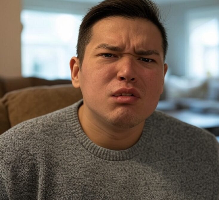 Smoke odor_2 A man is offended by smoke odor